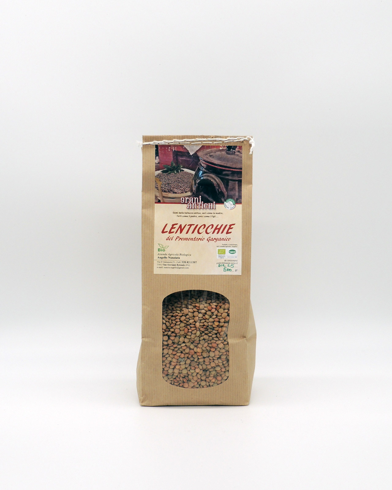 Lenticchiedelpromontoriogarganico Lenticchie del promontorio del Gargano biologiche 500g - immagine 1